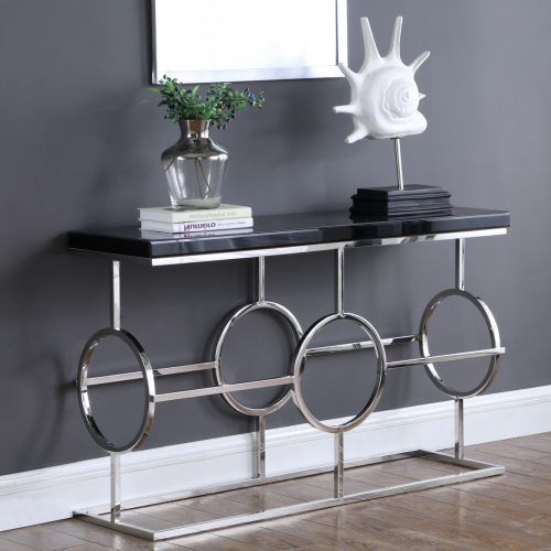 Glass And Stainless Steel Console Tables (Photo 1 of 20)