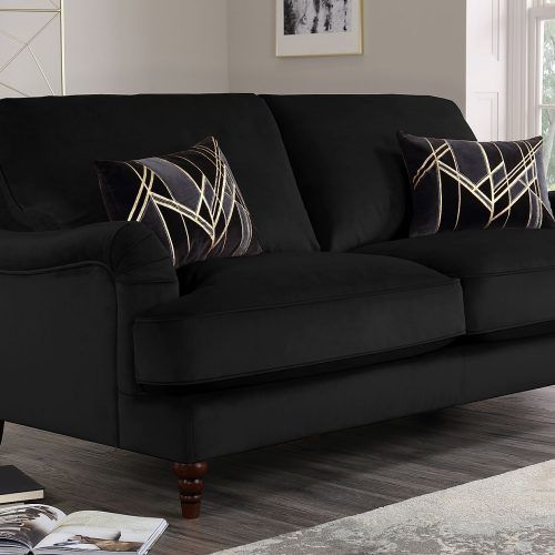3 Seat L Shaped Sofas In Black (Photo 5 of 20)