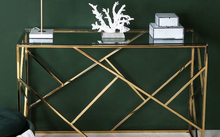 The 20 Best Collection of Gray and Gold Console Tables