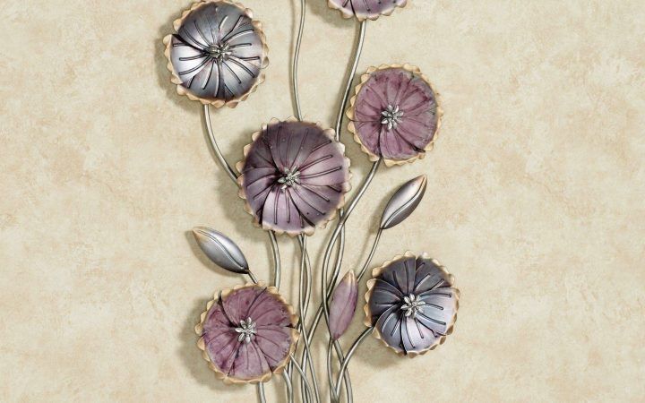 25 Ideas of Purple Flower Metal Wall Art