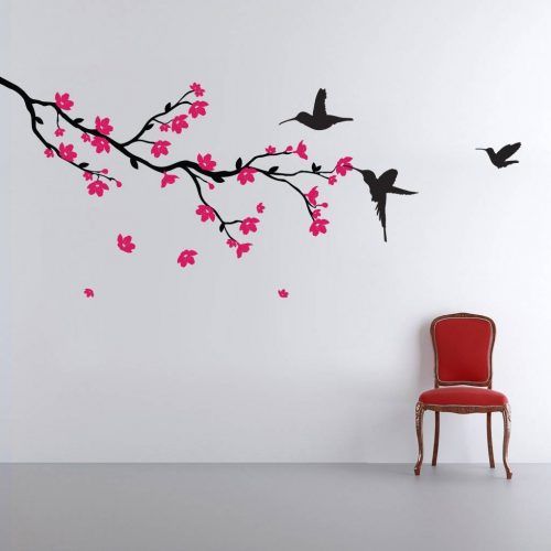 Red Cherry Blossom Wall Art (Photo 1 of 30)