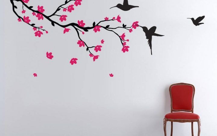 30 Photos Red Cherry Blossom Wall Art
