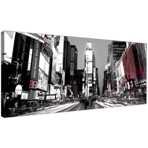 Black And White New York Canvas Wall Art (Photo 4 of 20)