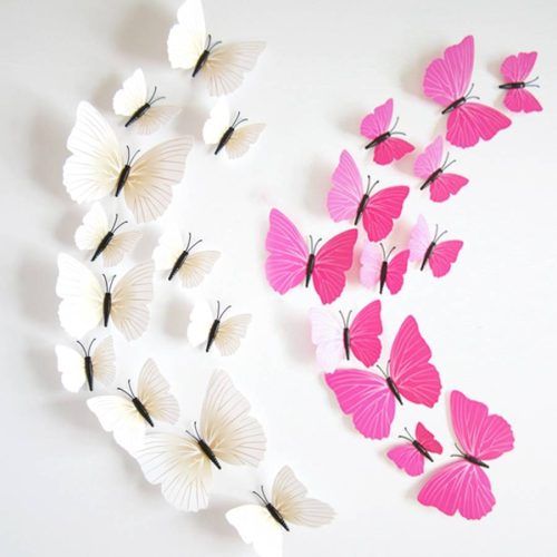 Diy 3D Wall Art Butterflies (Photo 9 of 20)