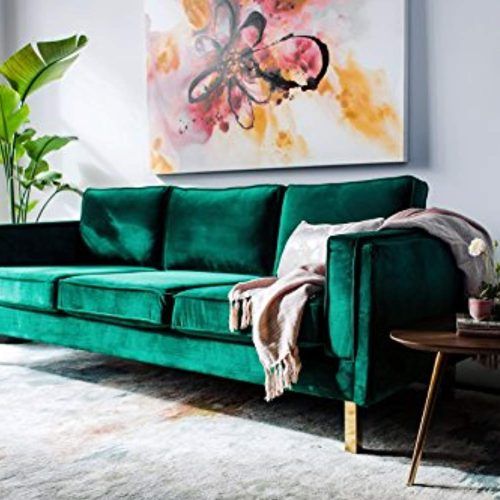 75" Green Velvet Sofas (Photo 11 of 20)