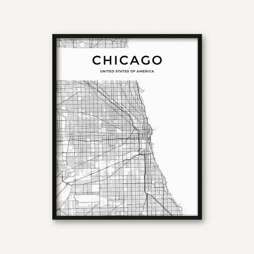 Chicago Map Wall Art (Photo 6 of 20)
