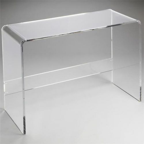 Gold And Clear Acrylic Console Tables (Photo 2 of 20)