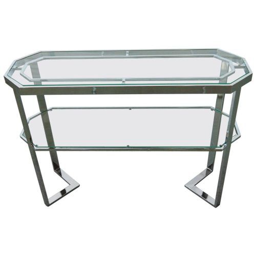Chrome And Glass Rectangular Console Tables (Photo 13 of 20)