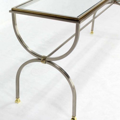 Chrome And Glass Modern Console Tables (Photo 9 of 20)