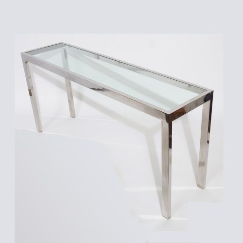 Glass And Chrome Console Tables (Photo 7 of 20)