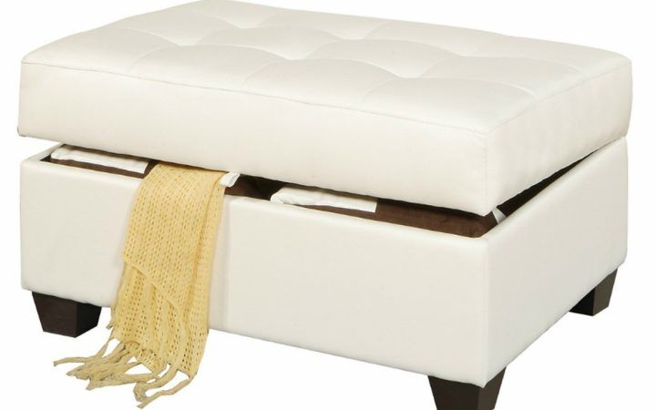 The 20 Best Collection of White Leather Ottomans