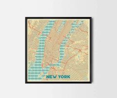 Top 20 of City Prints Map Wall Art
