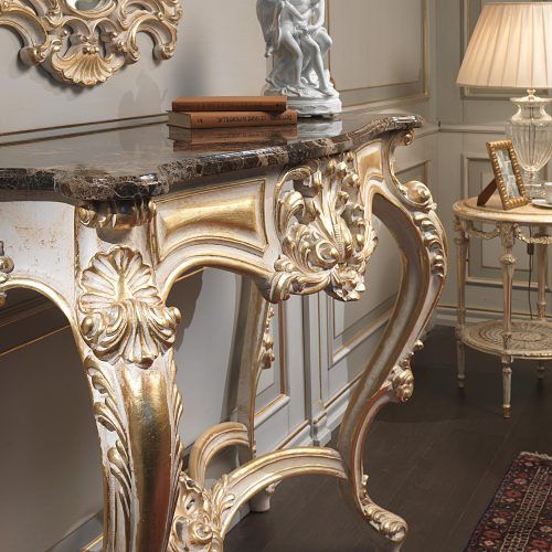 White Marble And Gold Console Tables (Photo 15 of 20)