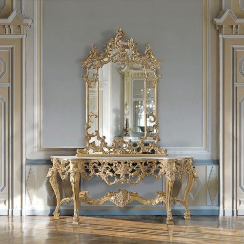 Cream And Gold Console Tables (Photo 12 of 20)
