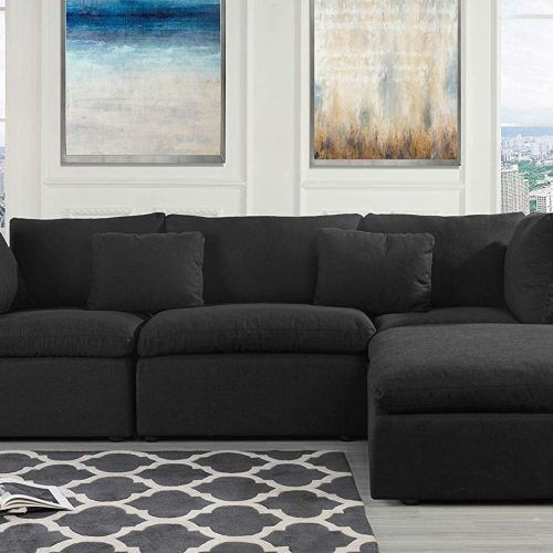 3 Seat L Shaped Sofas In Black (Photo 4 of 20)