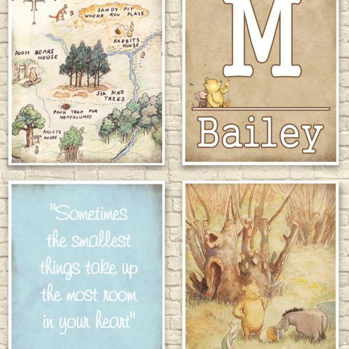Winnie The Pooh Nursery Quotes Wall Art (Photo 10 of 20)