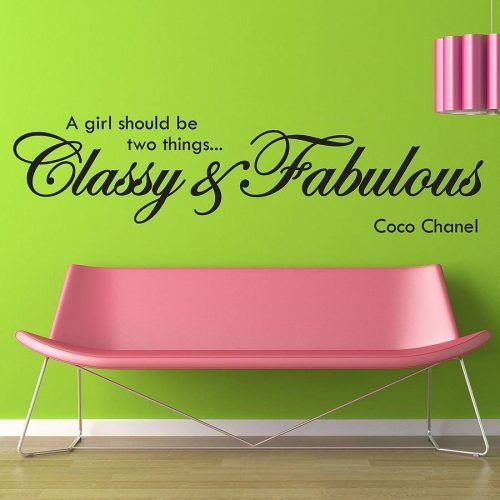 Coco Chanel Wall Decals (Photo 10 of 25)