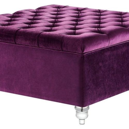 Gray Tufted Cocktail Ottomans (Photo 9 of 20)