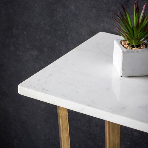 Marble And White Console Tables (Photo 6 of 20)