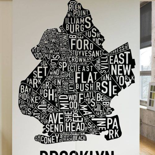 Brooklyn Map Wall Art (Photo 1 of 20)