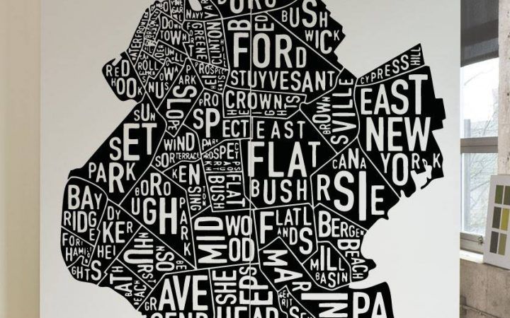  Best 20+ of Brooklyn Map Wall Art
