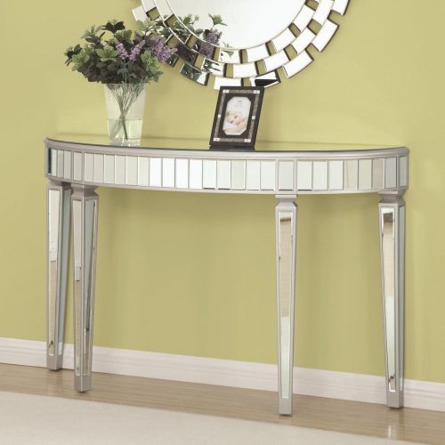 Silver Mirror And Chrome Console Tables (Photo 9 of 20)