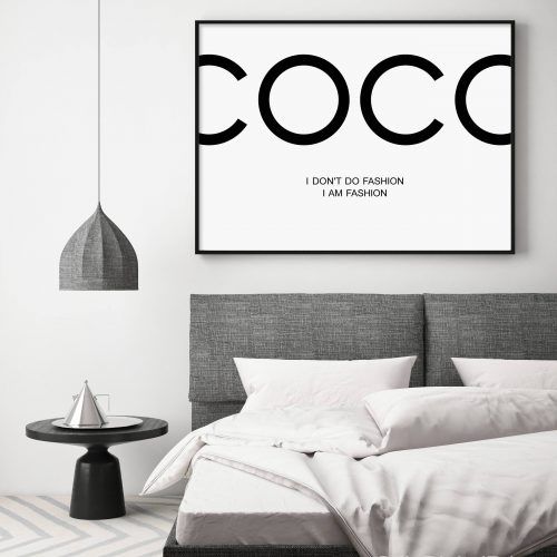 Coco Chanel Wall Stickers (Photo 7 of 30)