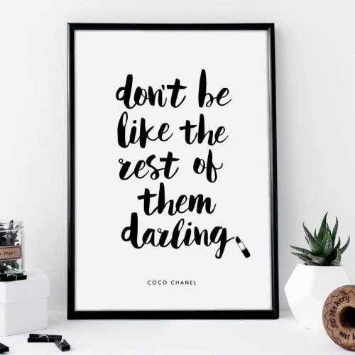 Coco Chanel Quotes Framed Wall Art (Photo 18 of 30)