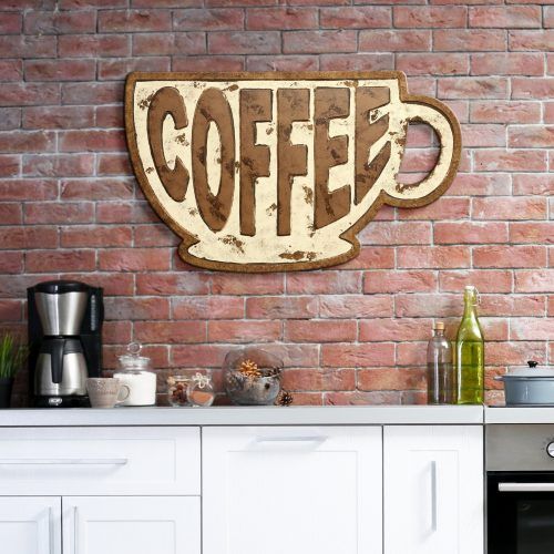 Coffee Sign With Rebar Wall Decor (Photo 5 of 20)