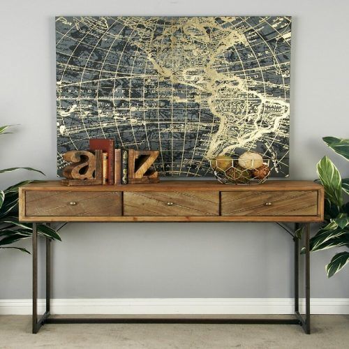 Gray Driftwood And Metal Console Tables (Photo 14 of 20)