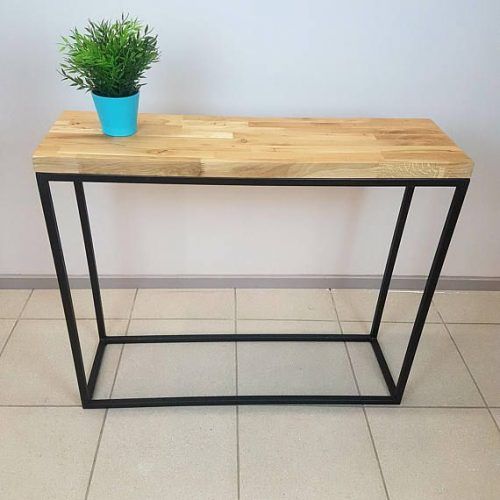 Metal And Oak Console Tables (Photo 8 of 20)