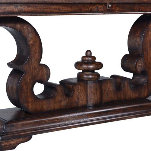 Warm Pecan Console Tables (Photo 15 of 20)
