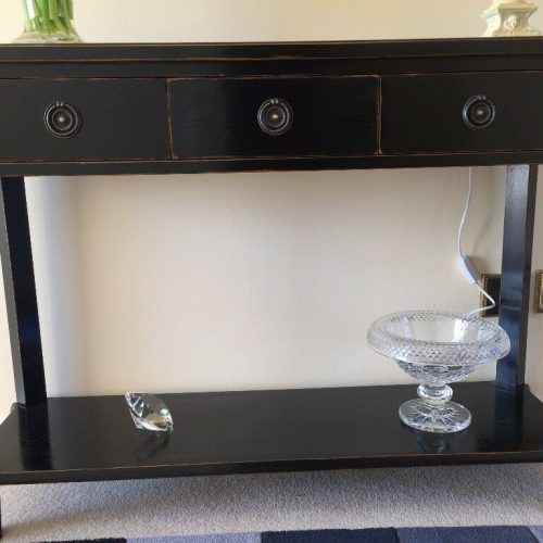 Black Wood Storage Console Tables (Photo 9 of 20)