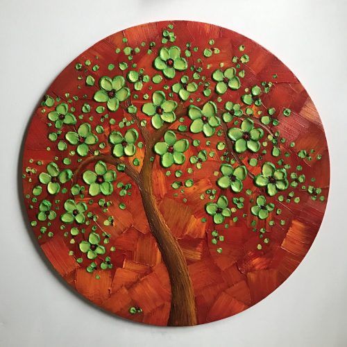 Contemporary Abstract Round Wall Decor (Photo 18 of 20)