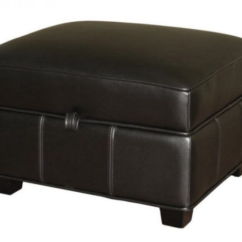 Black Leather Ottomans (Photo 15 of 20)
