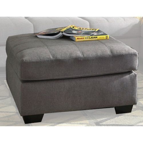 Charcoal And Light Gray Cotton Pouf Ottomans (Photo 17 of 20)