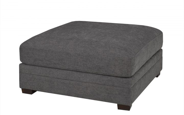  Best 20+ of Charcoal and Light Gray Cotton Pouf Ottomans