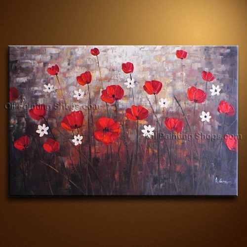 Red Poppy Canvas Wall Art (Photo 16 of 20)