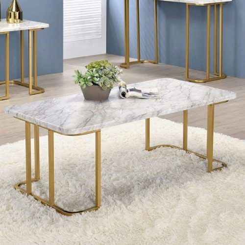 Faux Marble Gold Coffee Tables (Photo 20 of 20)