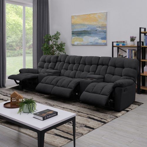 Modern Velvet Sofa Recliners With Storage (Photo 1 of 20)