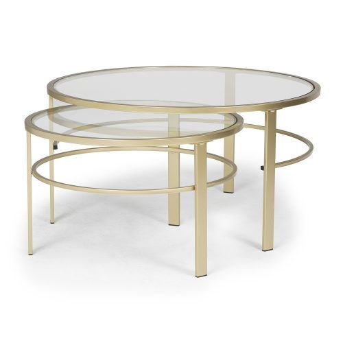 2-Piece Round Console Tables Set (Photo 9 of 20)