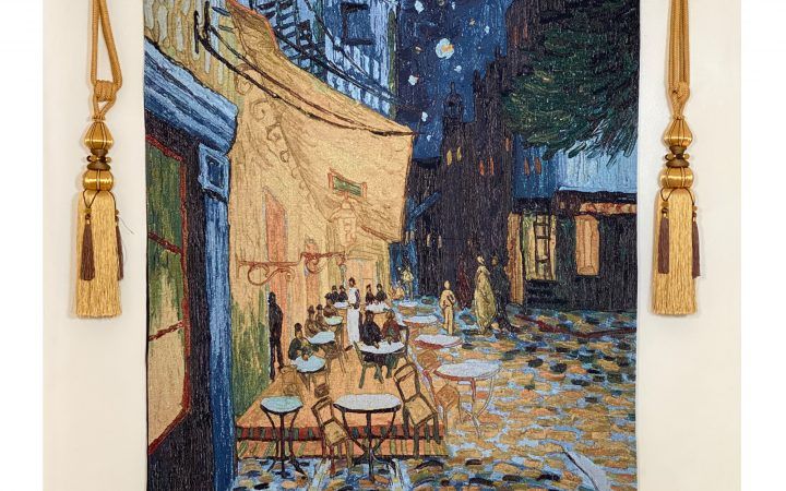 The Best Blended Fabric Van Gogh Terrace Wall Hangings