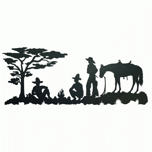 Western Metal Art Silhouettes (Photo 5 of 30)