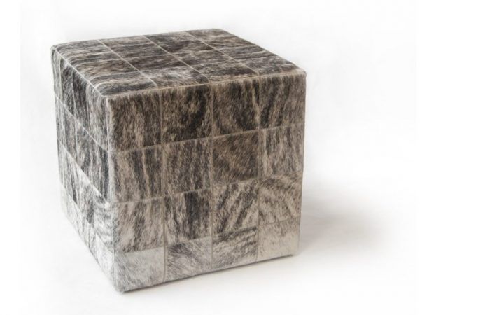 20 Ideas of Gray and Beige Solid Cube Pouf Ottomans