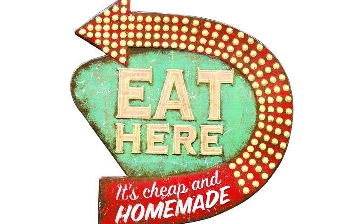 20 Best Casual Country Eat Here Retro Wall Decor