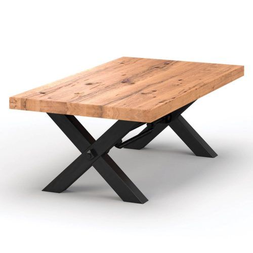 Rustic Oak And Black Coffee Tables (Photo 5 of 20)