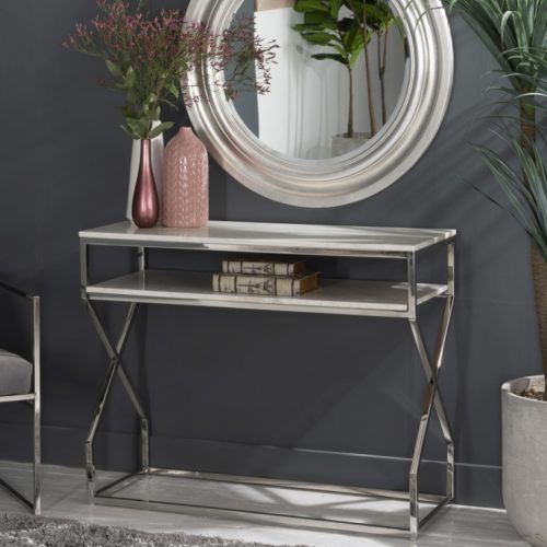 White Marble Console Tables (Photo 16 of 20)