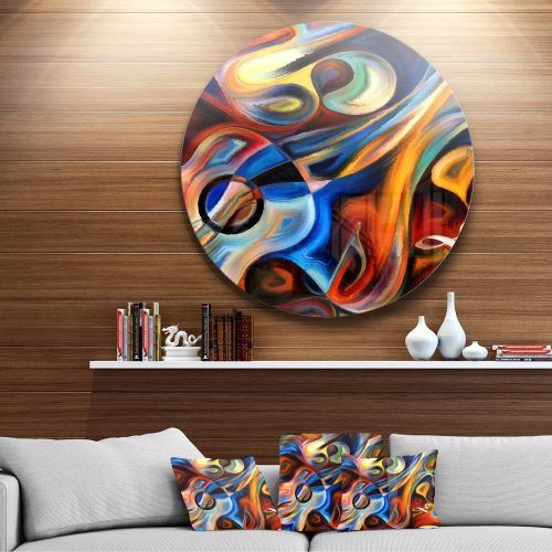Contemporary Abstract Round Wall Decor (Photo 6 of 20)