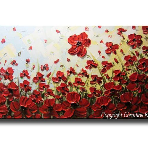 Red Poppy Canvas Wall Art (Photo 15 of 20)