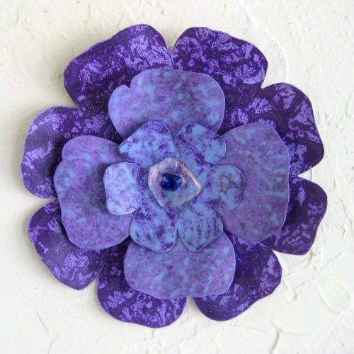 Purple Flower Metal Wall Art (Photo 7 of 25)